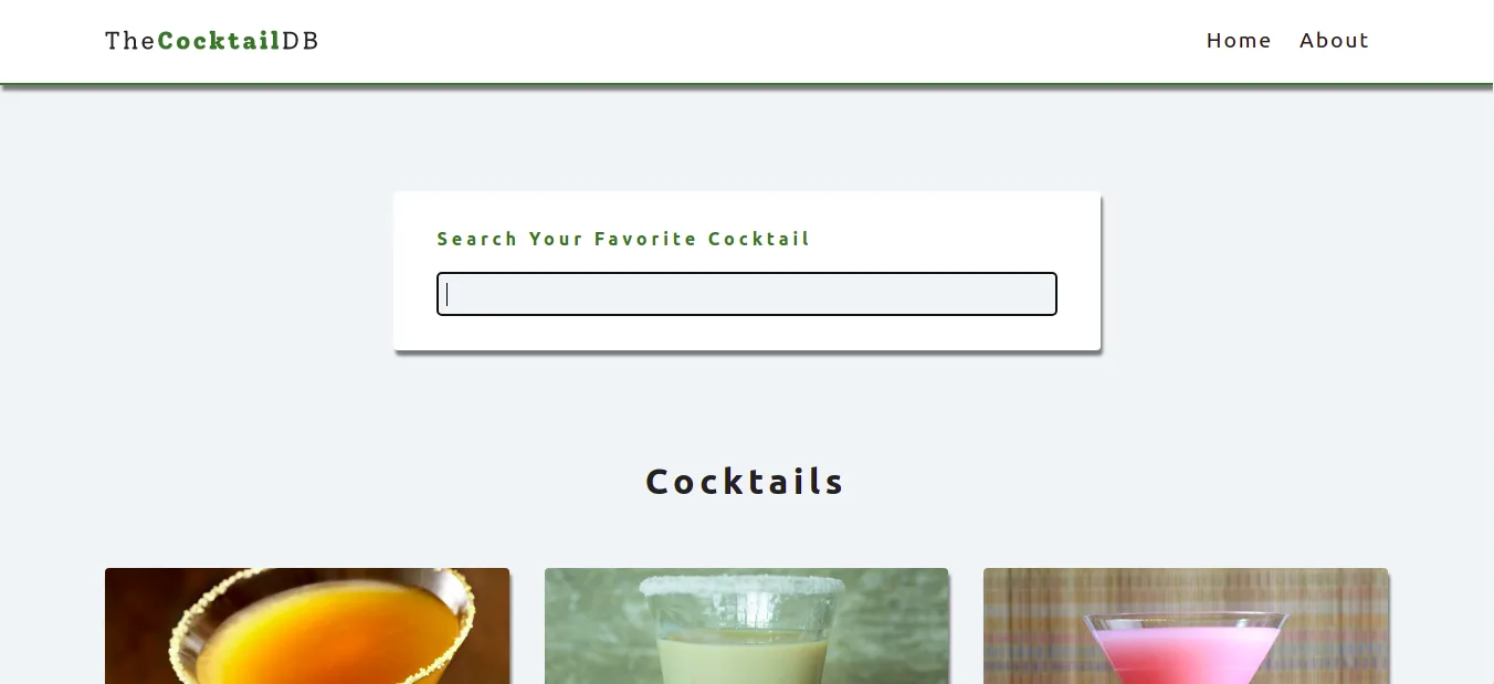 CocktailDB: An Application for cocktail fans